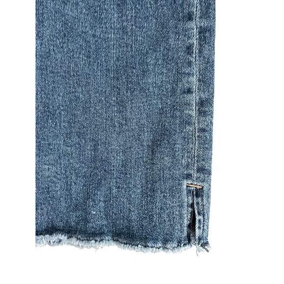 Mica Los Angeles Straight Leg Jeans Size 29 Medium Wash Raw Hem Denim - Picture 5 of 7